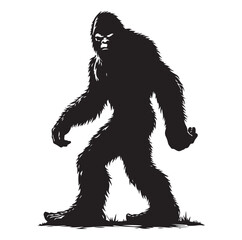 Bigfoot animal silhouette vector 