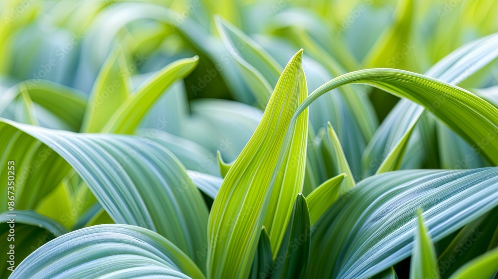 Poster abstract natural floral green tropical plant close-up background