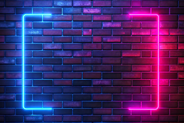 abstract wall with neon light 