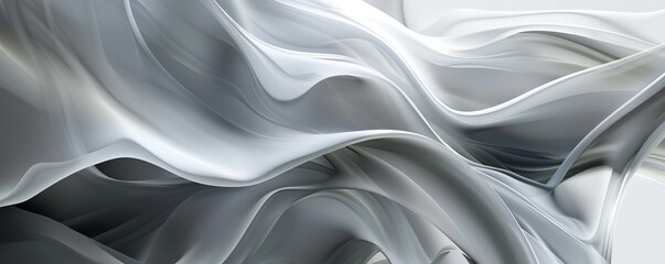 Fluid abstract background in shades of grey and white