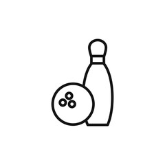 Bowling Icon Collection Recreational Sport Illustrations for Leisure Activities