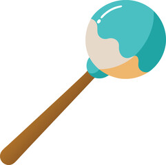 minimalistic ice cream scoop icon.