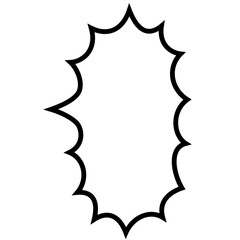 爆発型の縦長吹き出し