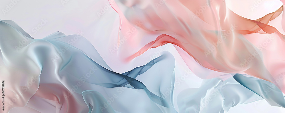 Poster generate a contemporary abstract backdrop with a blend of muted pastels and fluid, freeform shapes, 