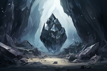 Obraz premium Onyx Material Structure Background - Generative AI