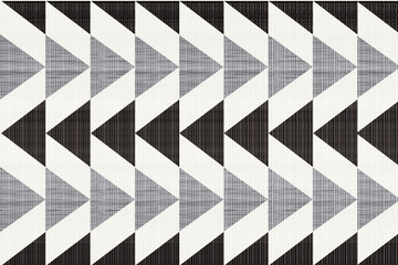 Abstract geometric patterns with mountain patterns repeat a seamless vector black and white texture background