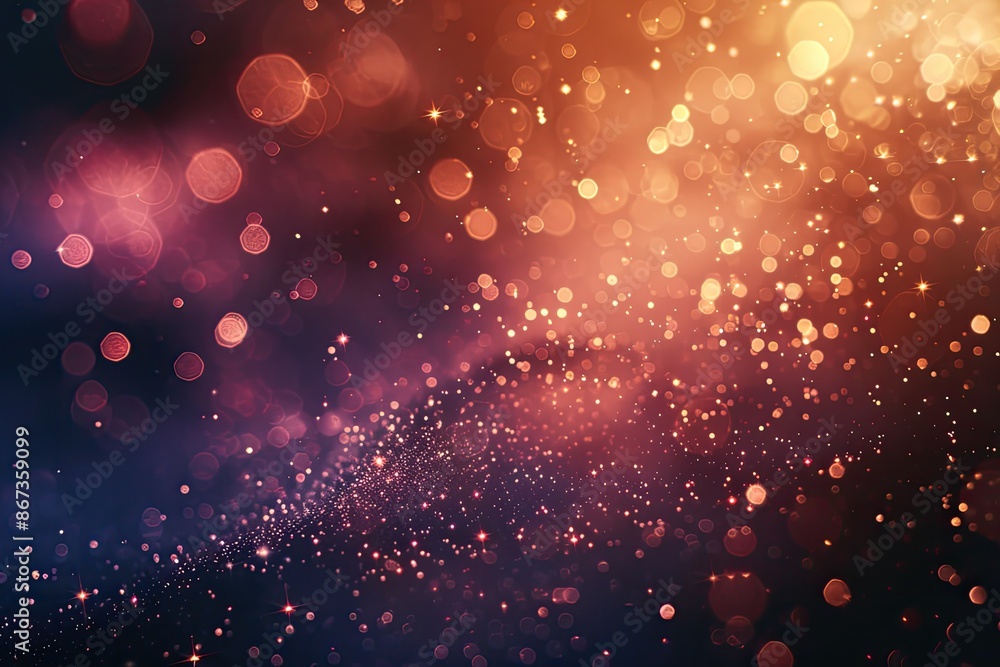 Poster a captivating image showcasing abstract sparkling lights on a minimalistic dark background.