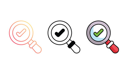 Magnifying icon design with white background stock illustration