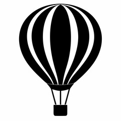 Fototapeta premium Hot air balloon silhouette vector illustration. 