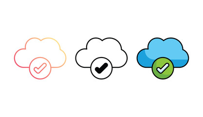 Cloud icon design with white background stock illustration