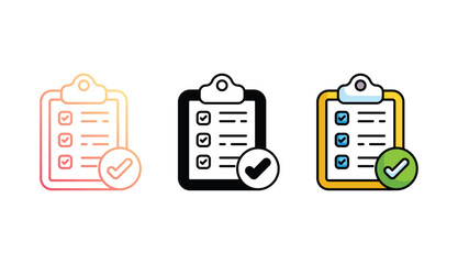 Checklist icon design with white background stock illustration