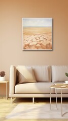 Travertine Material Structure Background - Generative AI