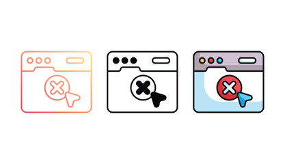 Browser icon design with white background stock illustration