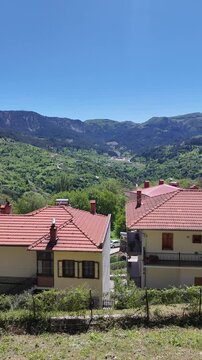 Sprring view of village of Metsovo near city of Ioannina, Epirus Region, Greece