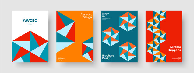 Geometric Business Presentation Design. Creative Report Layout. Isolated Flyer Template. Poster. Book Cover. Background. Banner. Brochure. Journal. Handbill. Leaflet. Catalog. Advertising