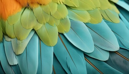 Exotic bird plumage close-ups