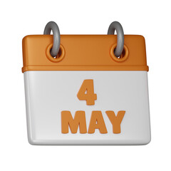 4 May Calendar 3d icon