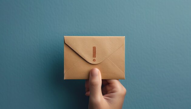 Closeup of a whistleblower s hand holding an envelope marked  Confidential,  confidential report, ethical reporting
