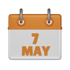 7 May Calendar 3d icon
