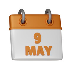 9 May Calendar 3d icon