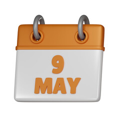 9 May Calendar 3d icon