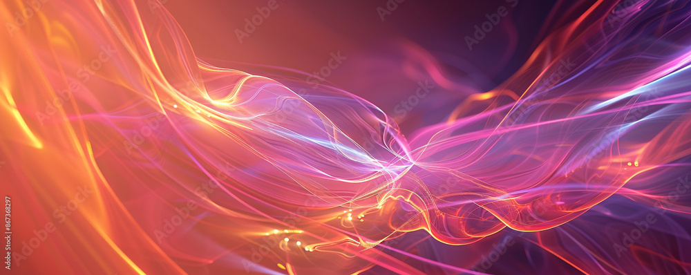 Aufkleber light and backdrop abstraction in a 3d rendering