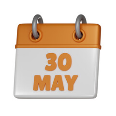 30   May Calendar 3d icon