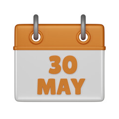 30   May Calendar 3d icon
