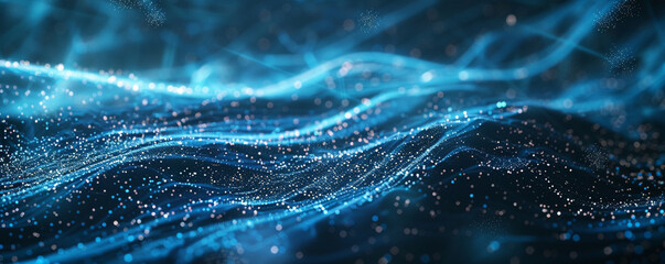 Particles that are moving and pulsing. A futuristic fantasy setting for technological designs