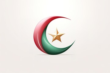 Crescent Moon Eid Ramadan Kareem icon Jellybeans Yummy sweets Colorful jelly, 3d illustration