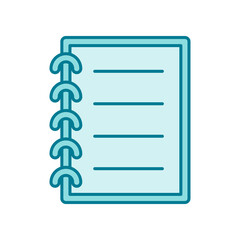 Obraz premium Vector icon of binder paper sheets.