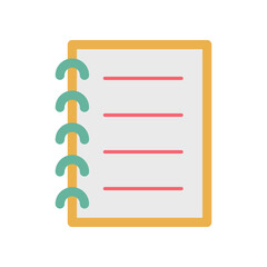 Obraz premium Vector icon of binder paper sheets.