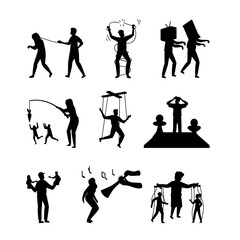 Adorable Puppets Vector Art: Ideal for Kids' Entertainment Illustrations, Playful Graphics, and Educational Campaigns