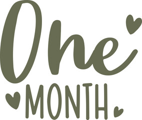 One Month Baby Milestone - Text Quote Photo Prop