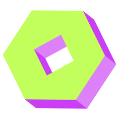 Volumetric Retro Elements Abstract Brutalism Shapes