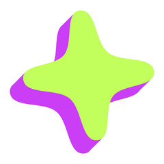 Volumetric Retro Elements Abstract Brutalism Shapes