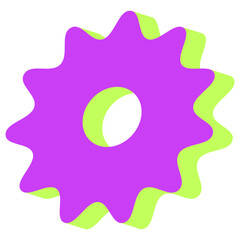 Volumetric Retro Elements Abstract Brutalism Shapes