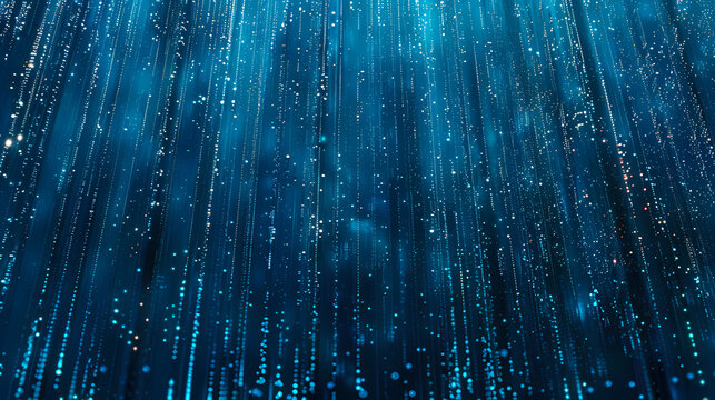 Blue digital matrix, binary code