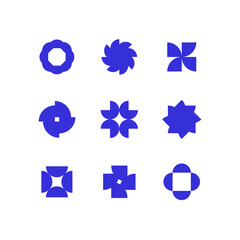 Brutalism shapes, minimalist geometrical figure, abstract bauhaus forms. Simple geometric element with square and rhombus.