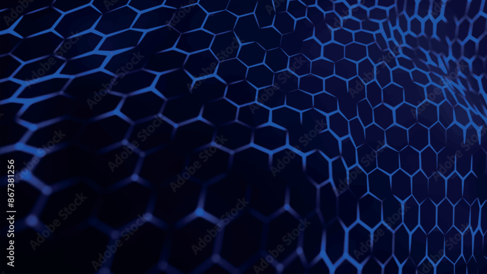 Aufkleber futuristic hexagon background. abstract technology background. technology concept. abstract 3d vecto