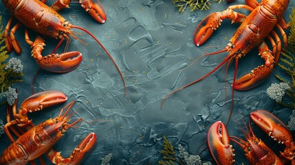 national lobster day concept with copy space