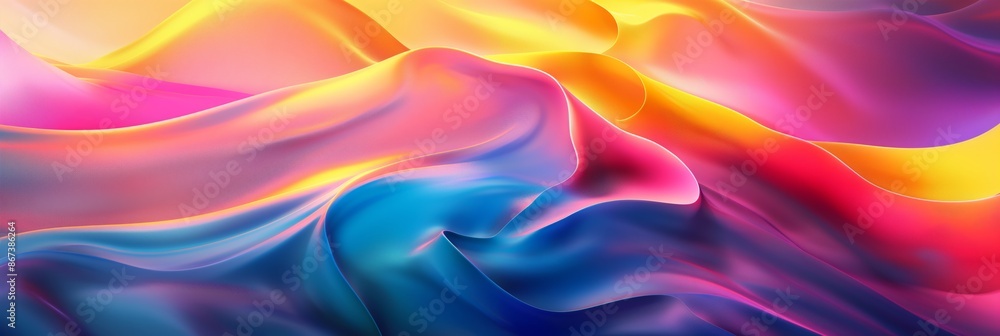 Aufkleber an artistic, textured fluid curve with a dynamic surface in abstract liquid art.