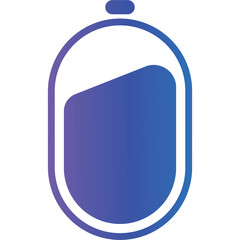 Obraz premium blue and purple gradient phone icon 
