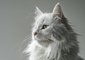 Fototapeta premium Cat Resting on a White Surface