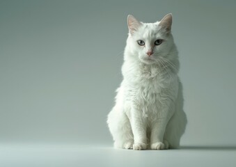 Obraz premium Cat Resting on a White Surface
