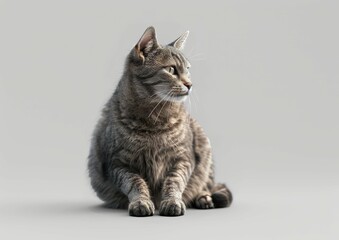 Obraz premium Cat Resting on a White Surface