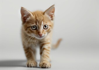 Cat Resting on a White Surface