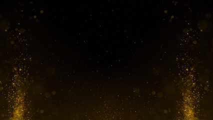 Gold particles golden dust bokeh event awards trailer titles cinematic concert openers luxury celebration background