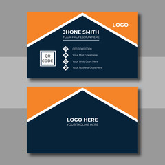 Double-sided creative unique business card vector design template. Business card for corporate business and personal use. Vector illustration design, Print ready,