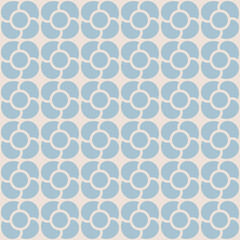 Mosaik seamless pattern. Modern square geometric pattern. Circle tile design element.